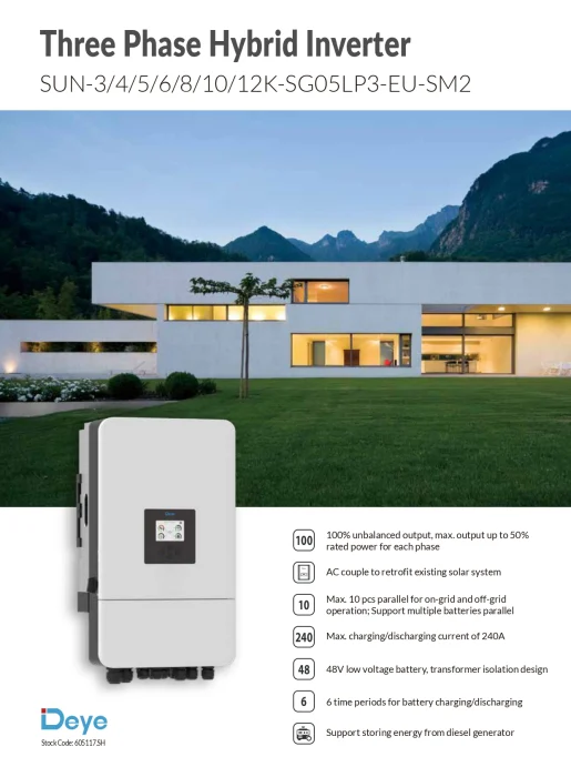 Invertor Hibrid Trifazat Deye 8 kW LV – SUN-8K-SG05LP3-EU-SM2 5