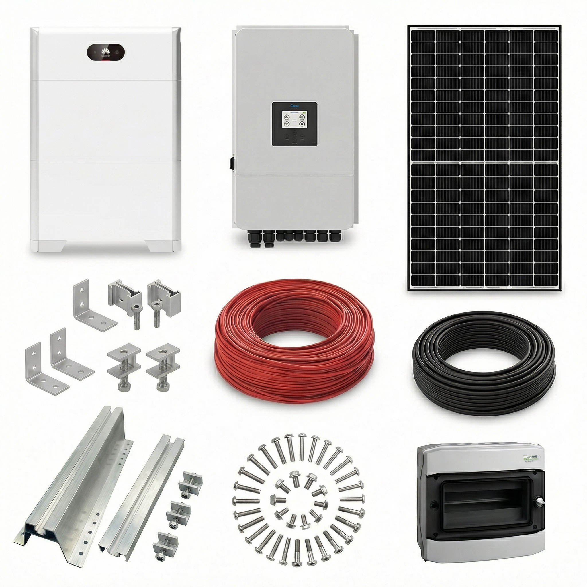 Kit invertor trifazat deye 5 20kw Baterie huawei