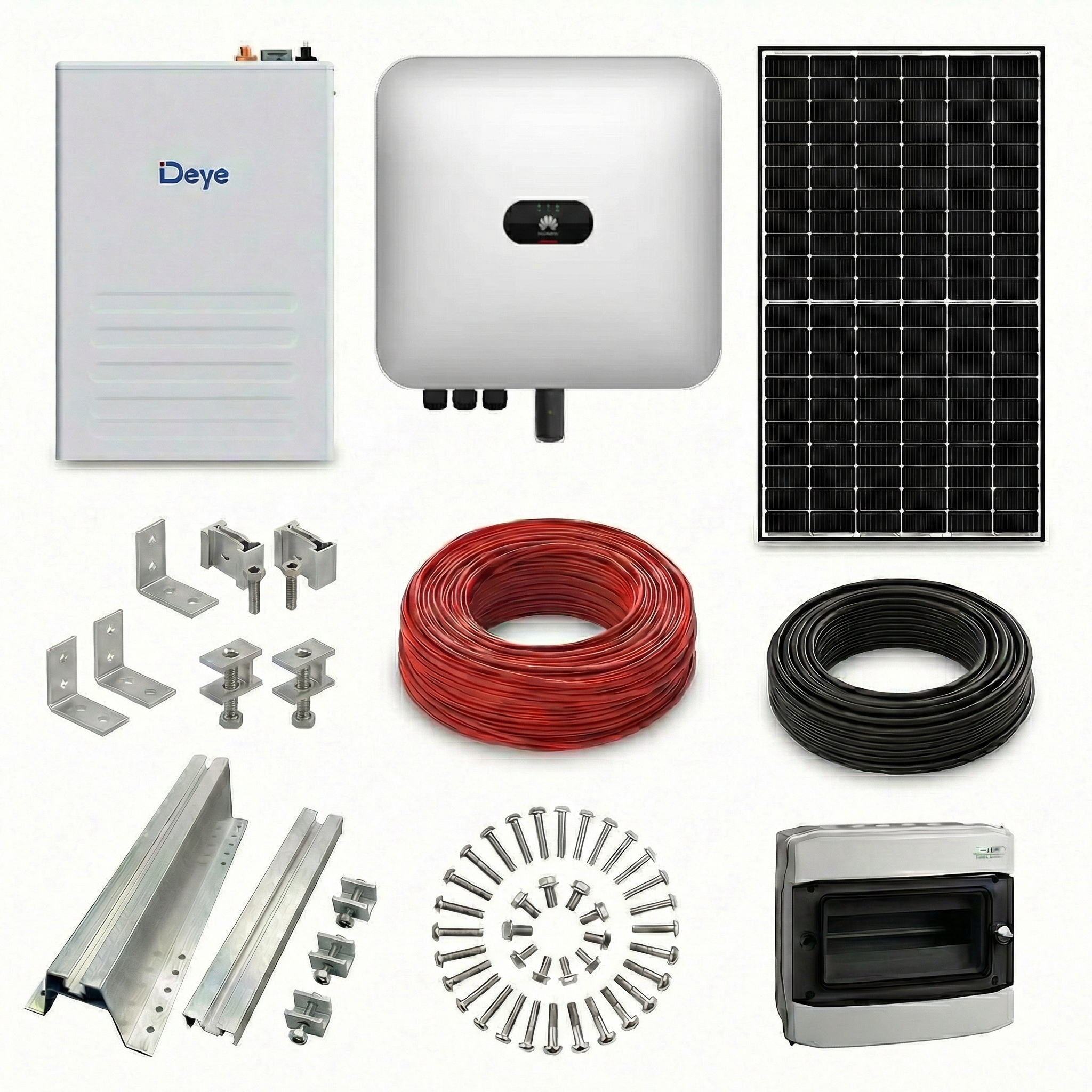 Kit invertor trifazat huawei 5 20kw Baterie deye